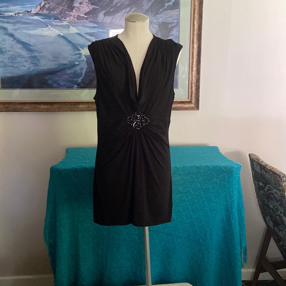 White House Black Market Black Tunic